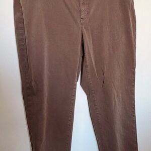 J. Jill Brown Boyfriend Straight-Leg Ankle Jeans